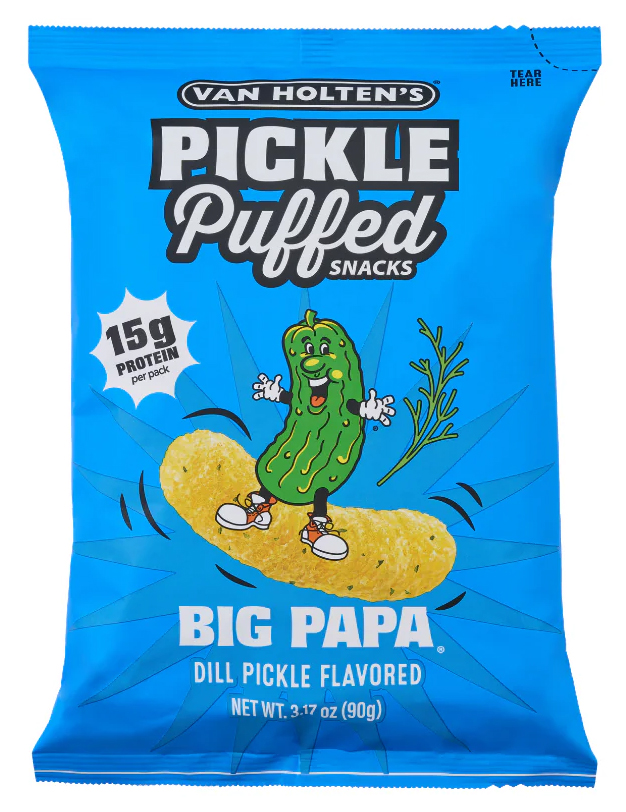 Van Holten's Big Papa Pickle & Dill Flavour Puffed Snacks